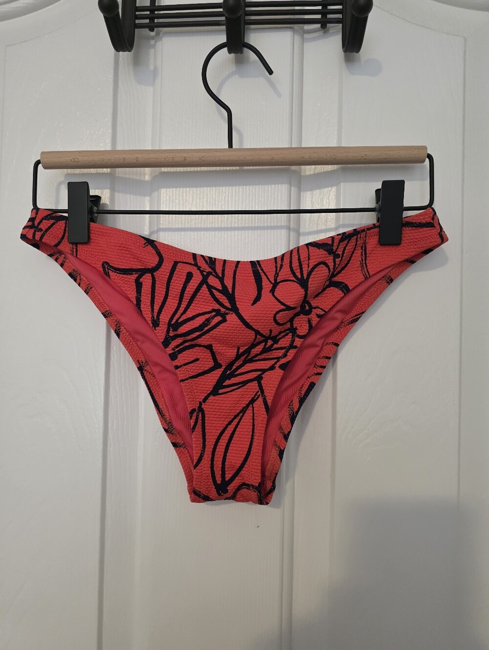 Aerie Hot Bright Cherry Floral Bikini Bottom